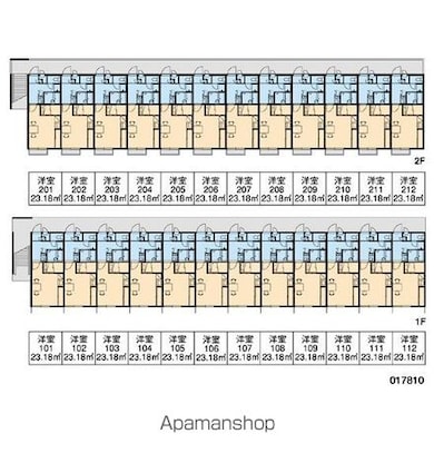 レオパレス由良[1K/23.18m2]の間取図