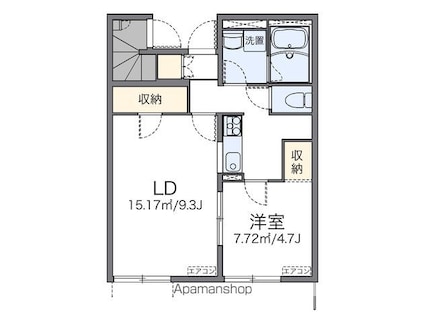 レオネクストグリーンフィールド[1LDK/40.24m2]の間取図