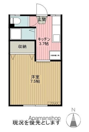 アベニュー山見[1K/22.37m2]の間取図