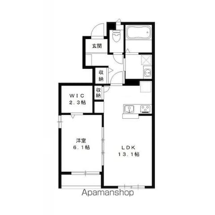 千葉県流山市美原４丁目[1LDK/49.64m2]の間取図