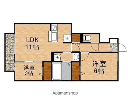 ビバーチェ　美松[2LDK/49.9m2]の間取図