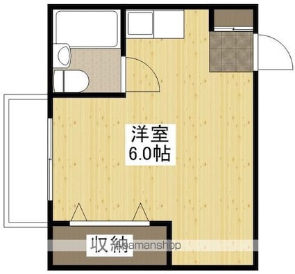 広島県広島市中区堺町１丁目[1R/15m2]の間取図
