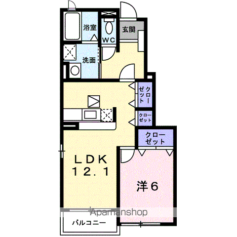 パシアンⅡの間取り