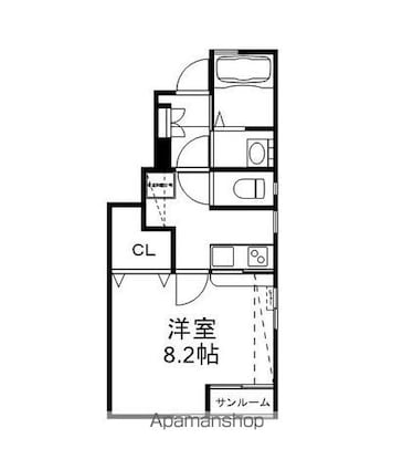 長野県長野市上松２丁目[1K/29.27m2]の間取図