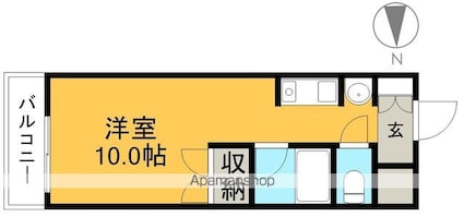高知県高知市葛島１丁目[1R/22.9m2]の間取図