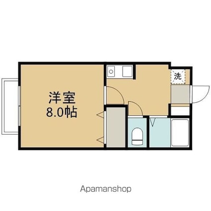 スウィン・フィールドＢ[1K/26.48m2]の間取図