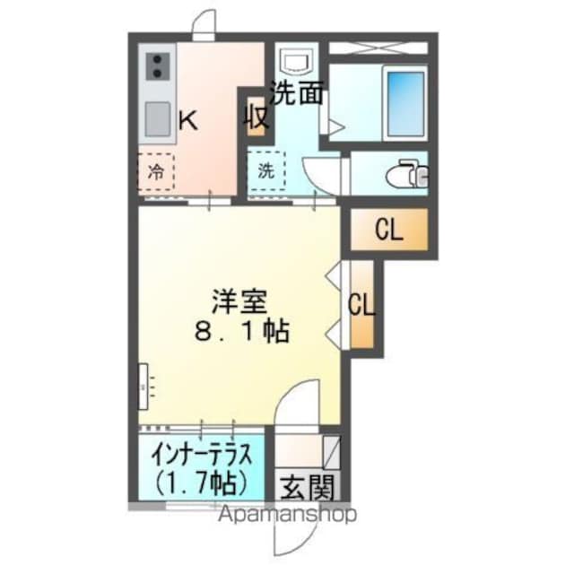 ｈｅｒｍａｎａⅢ（エルマーナ）[1K/33.86m2]の間取図