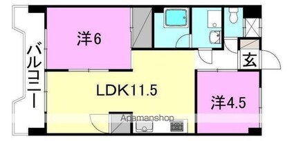 アルディナ内宮[2LDK/48.6m2]の間取図