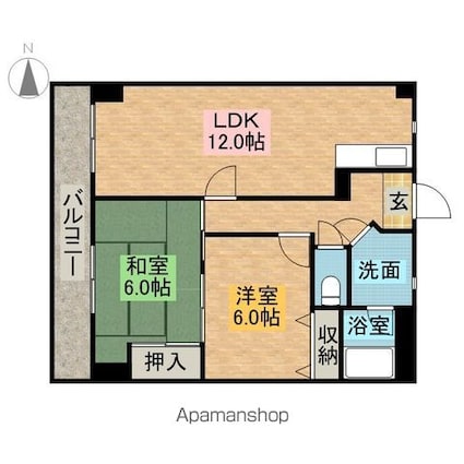 ヤマコ第２ビル[2LDK/60.4m2]の間取図