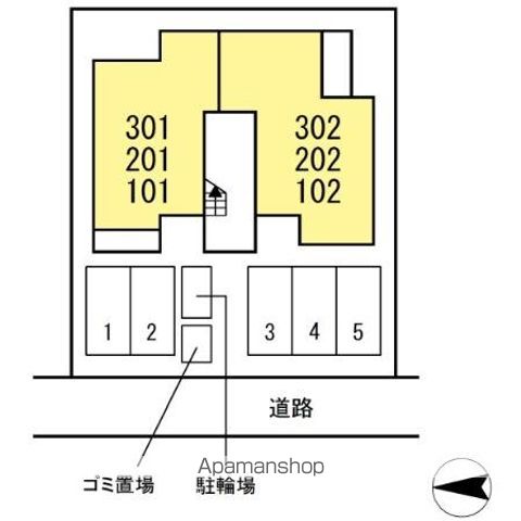 ＤーＲＯＯＭ弥生　Ｂ棟 201 ｜ 福岡県福岡市早良区弥生２丁目18-1､18-2､18-3､18-4､18-5(地-（賃貸アパート2LDK・2階・60.97㎡） その4