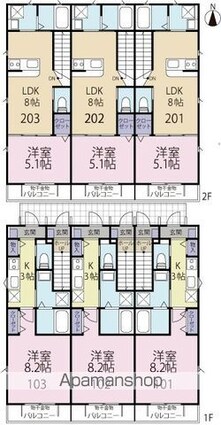 イン　ビッグ　松原ＩＩ[1K/28.24m2]の間取図