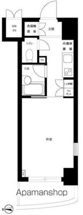 ルーブル蒲田壱番館[1K/20.72m2]の間取図