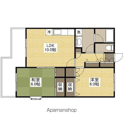 第３加藤ビル[2LDK/53.32m2]の間取図