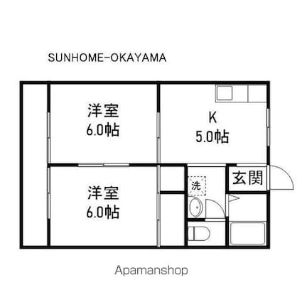ＡＱＵＡ[2K/40.29m2]の間取図