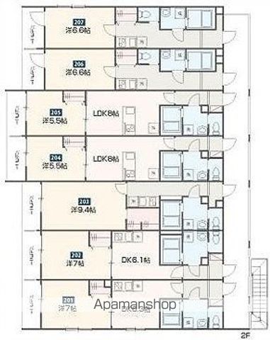 ＭＥＬＤＩＡ福生Ⅲ[1LDK/32.92m2]の間取図