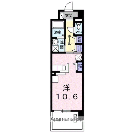 サンリットⅢ[1R/30.83m2]の間取図