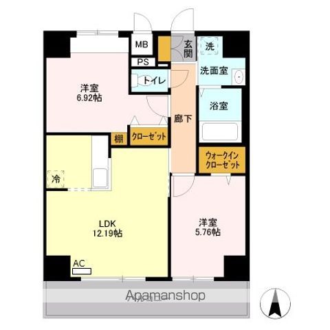 千代田・常磐緩行線 綾瀬駅 徒歩5分 9階建 築15年の間取り写真