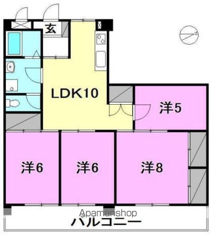 コーポ久枝[4LDK/77m2]の間取図