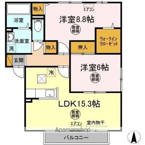 マノワール Bの間取り写真