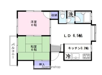 東京都練馬区南田中４丁目[2LDK/45m2]の間取図