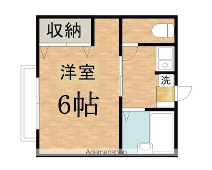 チェリーハイムＢ[1K/20.7m2]の間取図