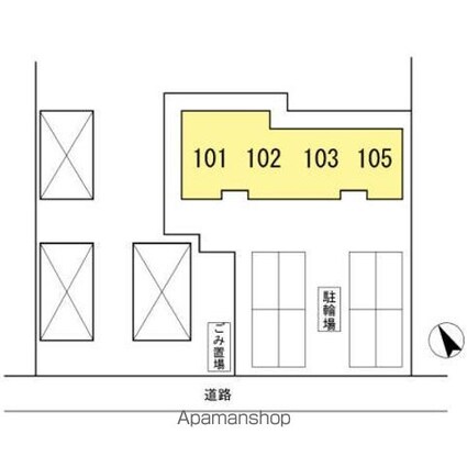 ローズコート新涯[2LDK/74.09m2]の配置図