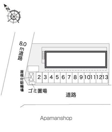 レオパレスタウンコート石川Ⅲ[1K/23.18m2]の配置図