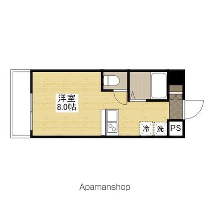 瀬川ビル[1K/18.2m2]の間取図