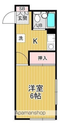 コーポ山高第３[1K/19m2]の間取図