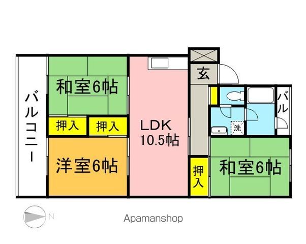 福岡市早良区原のマンションの間取り