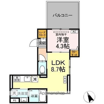 （仮称）中野区鷺宮３丁目ＰＪ[1LDK/31.81m2]の間取図