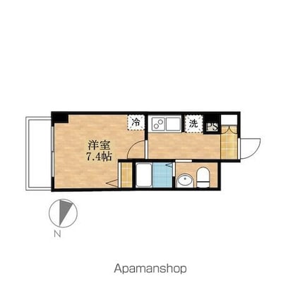 神奈川県横浜市西区中央１丁目[1K/23.3m2]の間取図