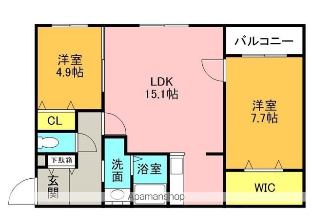 ウエリスアーバン南8条の間取り写真
