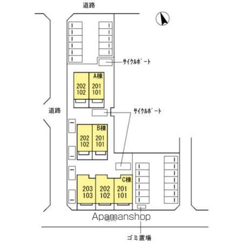 パークサイドタウン　Ｃ棟 103 ｜ 福岡県福津市日蒔野６丁目8-1（賃貸アパート2LDK・1階・56.98㎡） その7