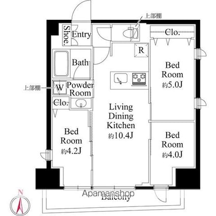 ＣＬＫ南千住[3LDK/50.25m2]の間取図