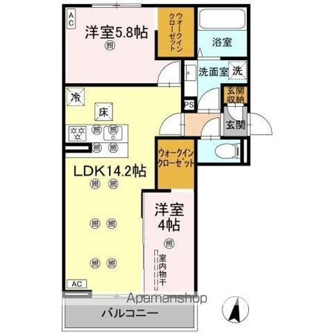 クランツ北井門Cの間取り写真