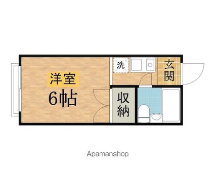 アルテミス北野[1R/17.3m2]の間取図