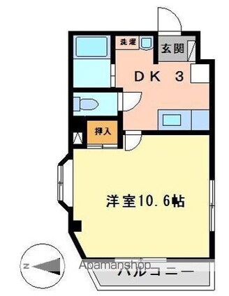 土井ビル[1K/30.53m2]の間取図