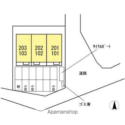 アーク[2LDK/50.38m2]の配置図