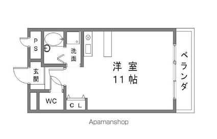 メゾン・ド・コート[1R/30m2]の間取図