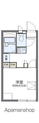 レオパレスふれあい[1K/20.28m2]の間取図