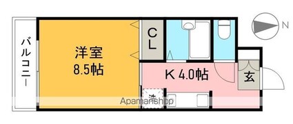 アーバン葛島[1K/30m2]の間取図