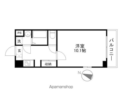 エンゼルプラザ　瀬田駅前[1K/29.92m2]の間取図