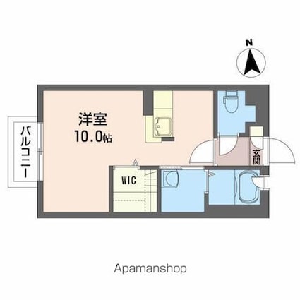 レグルス[1R/28m2]の間取図