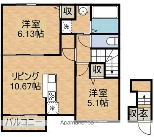 D−ROOM富野 B棟の間取り写真