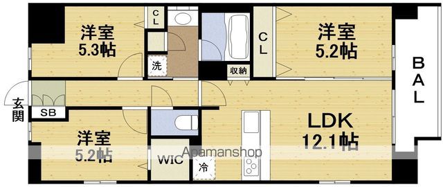 スプランディッド大阪NAMBA LINEの間取り写真