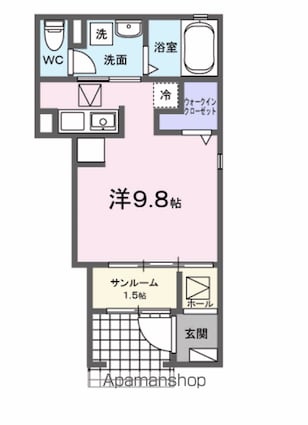 ｅｔｅｒｎｏ　Ｓｏｒａ[1R/29.4m2]の間取図