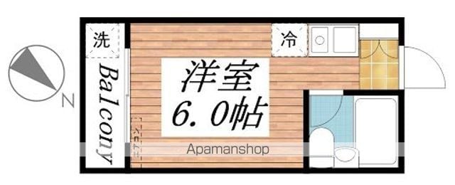 フォースアベニュー[1R/13.87m2]の間取図