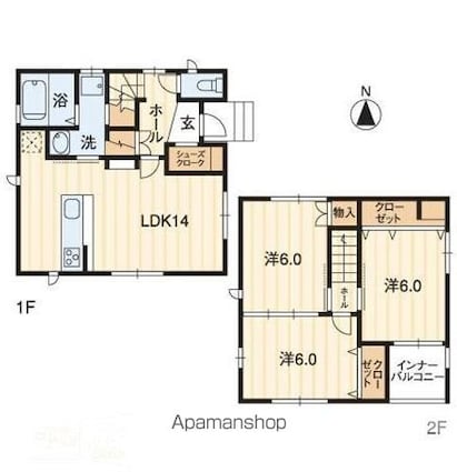 Ｓｕｎｎｙ　Ｃｏｕｒｔ[3LDK/81.14m2]の間取図