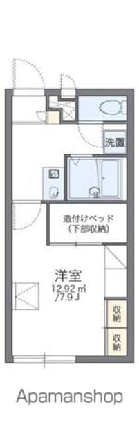 レオパレスソレイユ[1K/22.02m2]の間取図